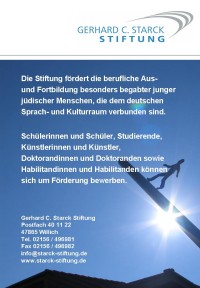 Flyer der Gerhard C. Starck Stiftung